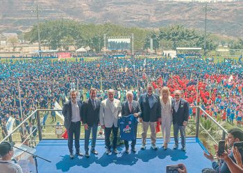 PONY MALTA REAFIRMA SU APOYO AL ATLETICO JBG DURANTE LA VISITA DEL PRESIDENTE DEL ATLETICO DE MADRID