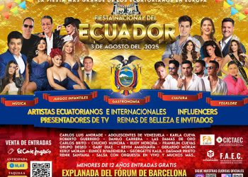 Gabriela Díaz y Carlos Luis Andrade animarán la gran Fiesta Nacional del Ecuador en Barcelona junto a Danilo Carrera, Gerardo Morán, Las Damas de Hierro y màs artistas