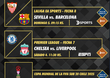 Programación deportiva DIRECTV Ecuador- 3 al 10 de octubre