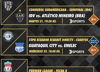 Programación deportiva DIRECTV Ecuador- 17 al 24 de octubre