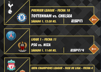 Programación deportiva DIRECTV Ecuador- 31 de octubre al 7 de noviembre