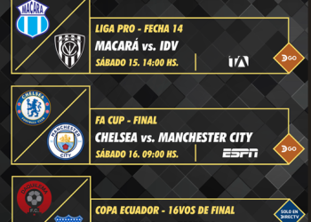 Programación deportiva DIRECTV Ecuador – Desde el 15 al 22 de mayo