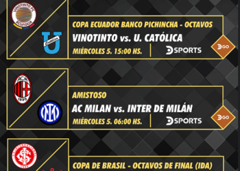 Programación deportiva DIRECTV Ecuador – Desde el 31 de julio al 7 de agosto
