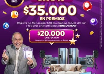 GRAN BINGO SHOW REGRESA A MALL DEL SUR  CON $35.000 EN PREMIOS