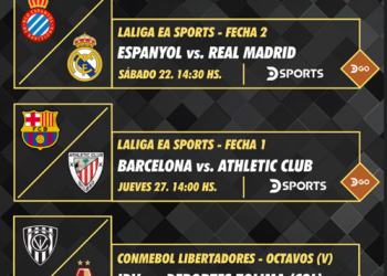 Programación deportiva DIRECTV Ecuador – Desde el 21 al 28 de agosto